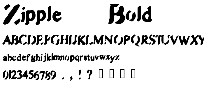 Zipple    Bold font